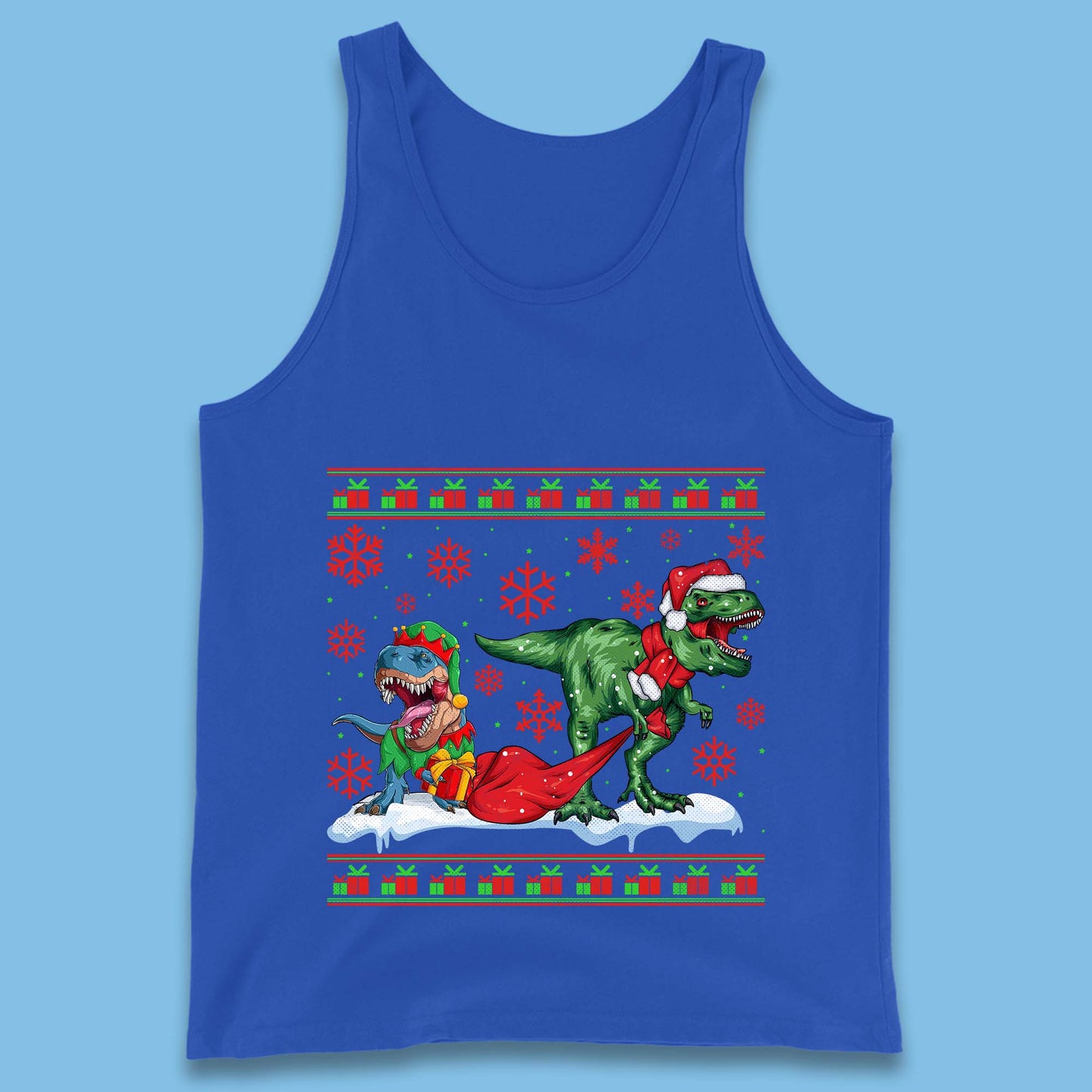 santa & elf costume tank top