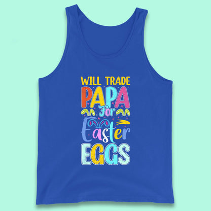 Papa For Easter Eggs Tank Top