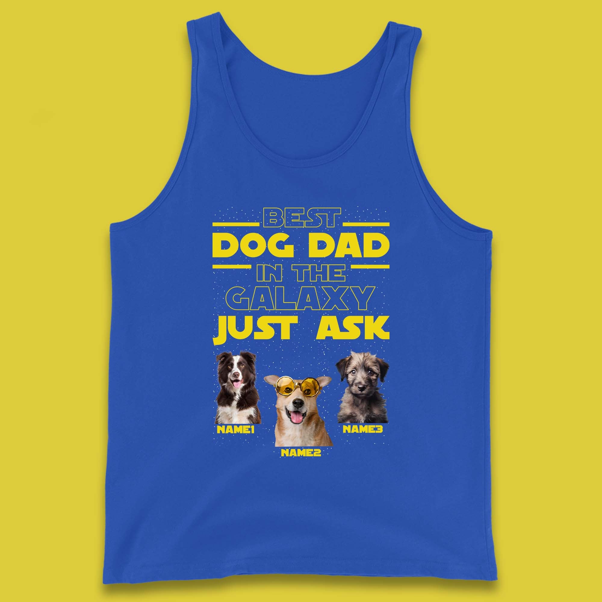 Personalised Best Dog Dad Tank Top