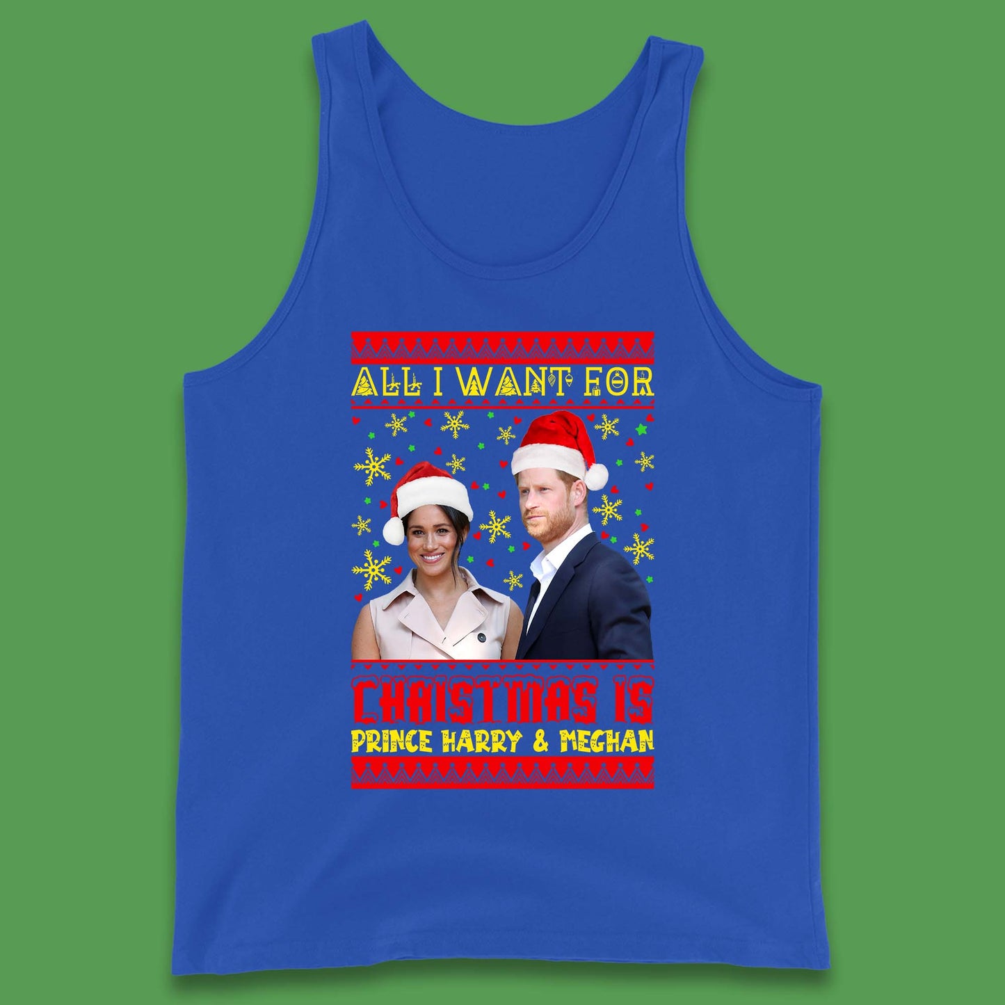 Prince Harry & Meghan Christmas Tank Top