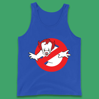 The Real Ghostbusters No Ghost Halloween IT Pennywise Clown Movie Mashup Parody Tank Top
