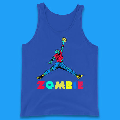 Air Zombie Jumpman Halloween Zombie Parody Funny Humor Tank Top
