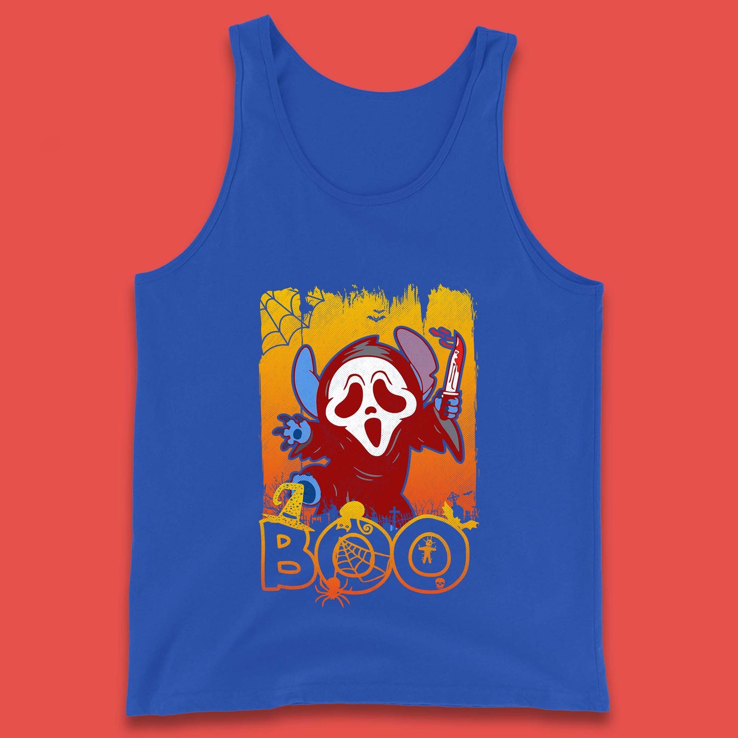 Stitch Scream Ghostface Disney Halloween Horror Movie  Disney Lilo & Stitch Tank Top