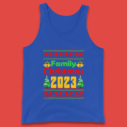 Family Christmas 2023 Holiday Winter Festive Christmas Trees Xmas Season Tank Top