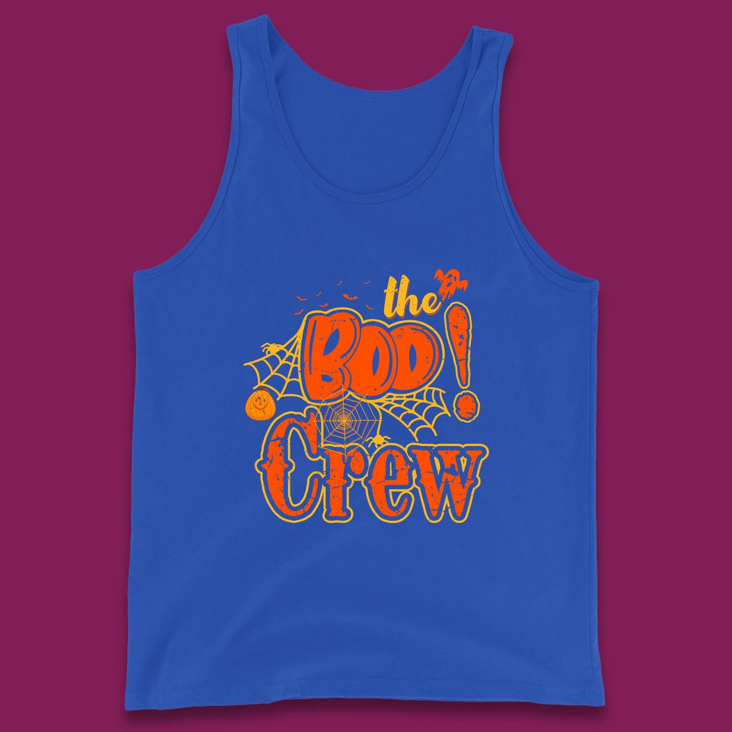 The Boo Crew Halloween Boo Squad Horror Scary Spokky Matching Costume Tank Top