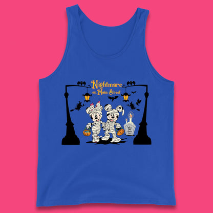 Nightmare On Main Street Disney Halloween Mickey Minnie Mouse Mummy Disneyland Trip Tank Top