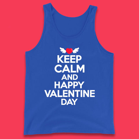 Keep Calm And Happy Valentine Day Tank Top