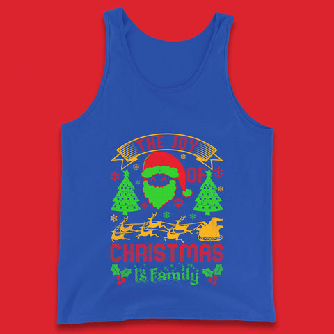 The Joy Of Christmas Is Family Xmas Matching Costume Ugly Xmas Tank Top