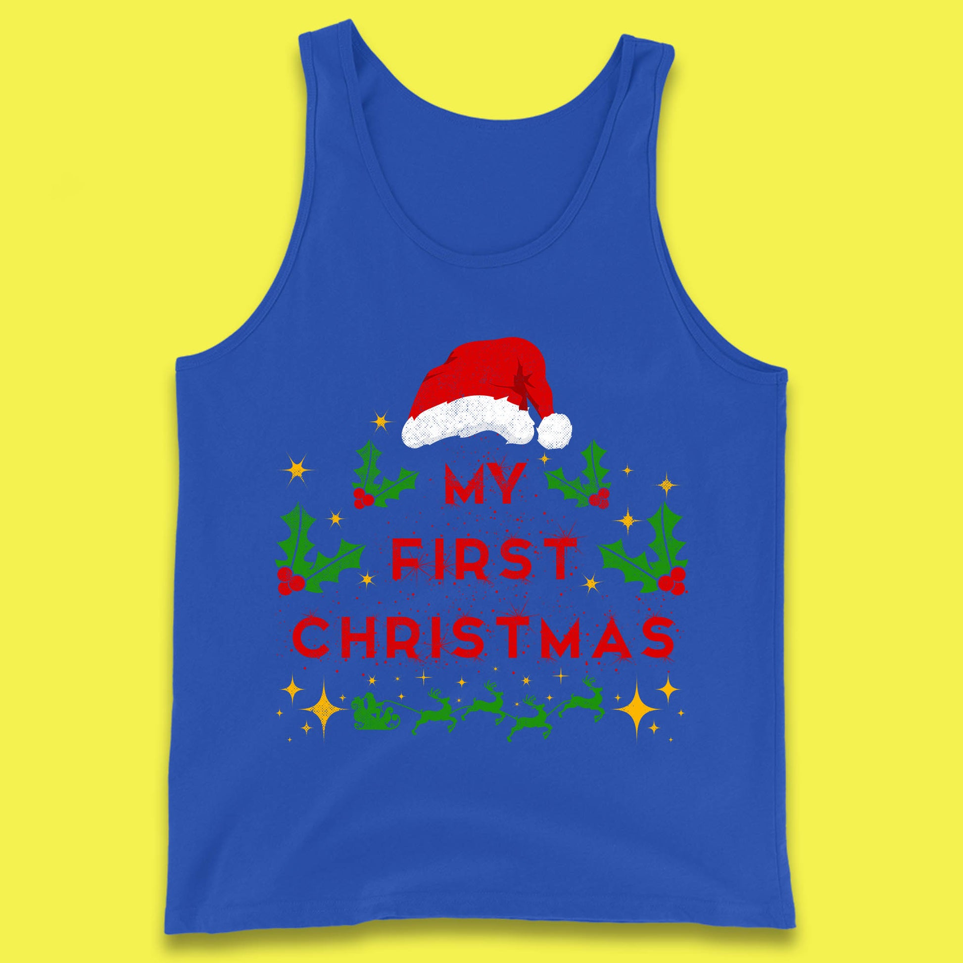my first christmas winter tank top