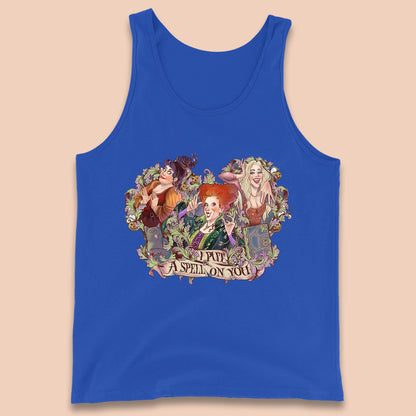 I Putt A Spell On You Halloween Sanderson Sisters Hocus Pocus Vintage Witches Tank Top