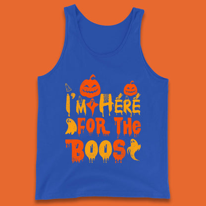 I'm Here For The Boos Halloween Pumpkin Ghost Horror Scary Tank Top