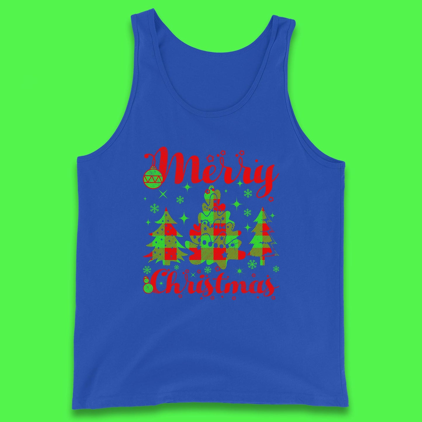 merry christmas trees tank top