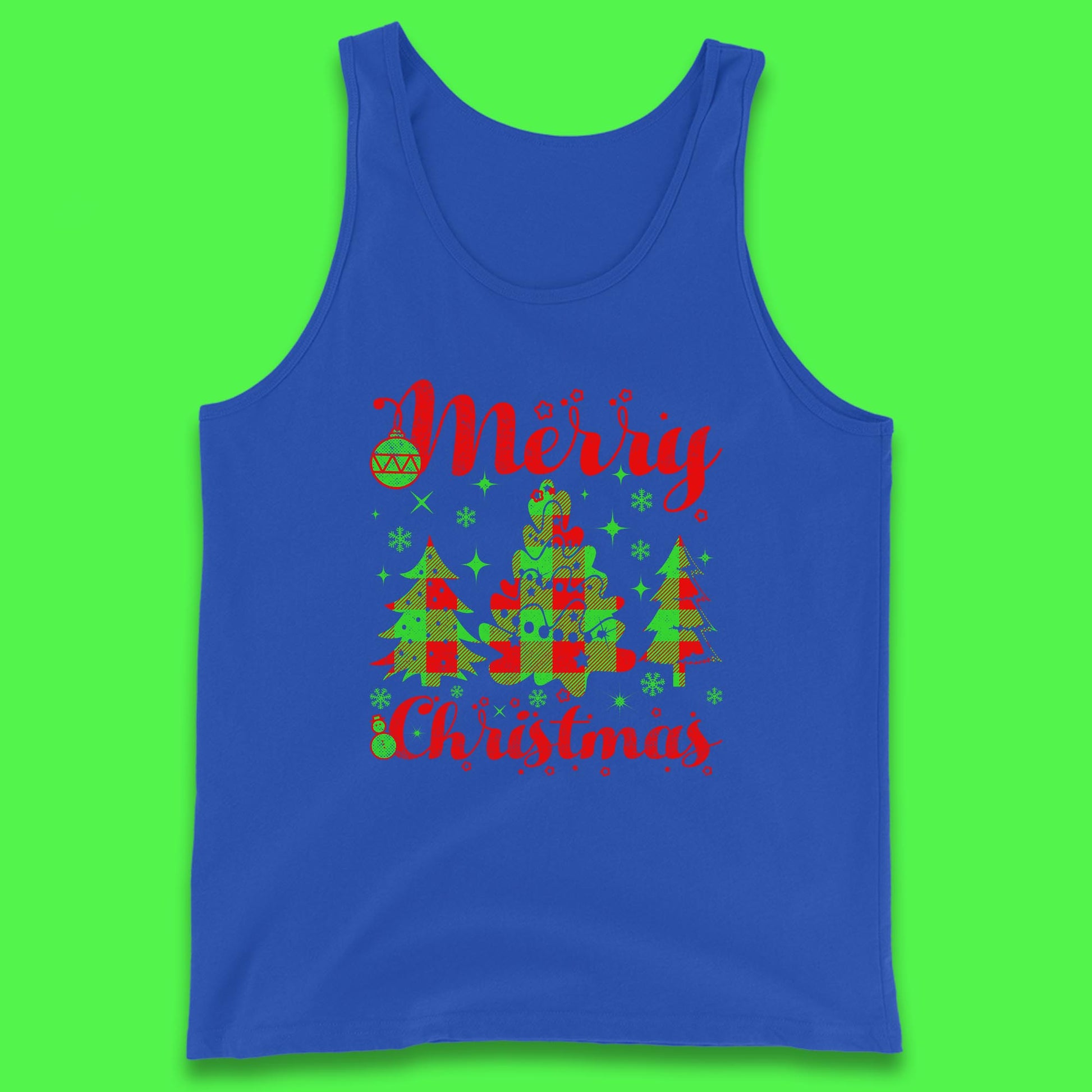 merry christmas trees tank top