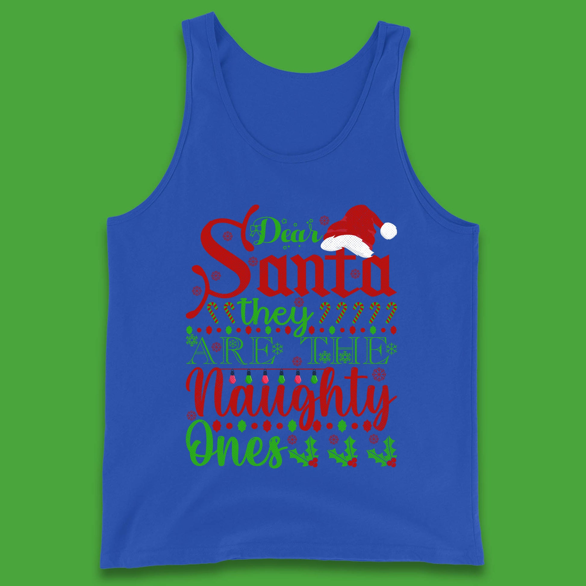 dear santa christmas tank top