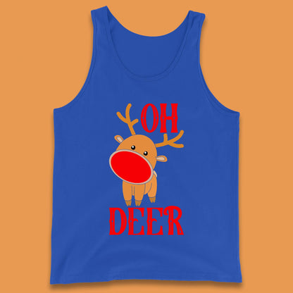 reindeer oh deer christmas rudolph tank top