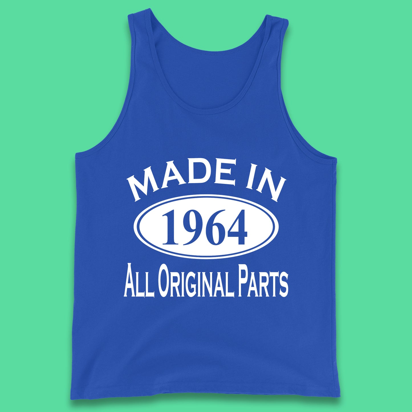 Made In 1964 All Original Parts Vintage Retro 59th Birthday Funny 59 Years Old Birthday Gift Tank Top