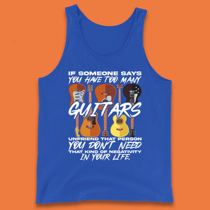 Too Many Guitars Tank Top