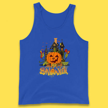 Happy Halloween Spooky Haunted House Halloween Pumpkin Horror Scary Jack-o-lantern Tank Top