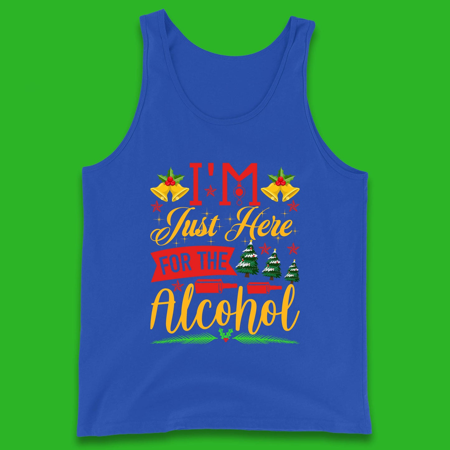 christmas drinking party tank top
