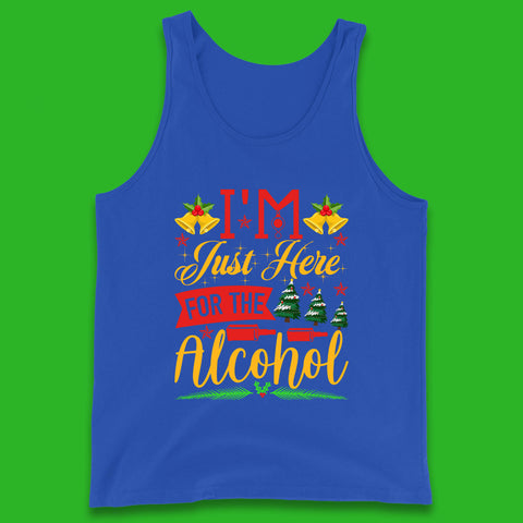 I'm Just Here For The Alcohol Christmas Drinking Party Xmas Drinking Lovers Tank Top