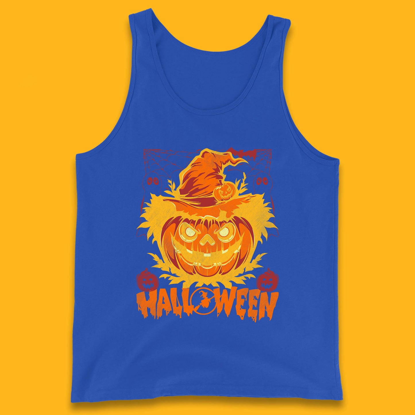 Halloween Scary Pumpkin Face Jack O Lantern Horror Halloween Night Tank Top