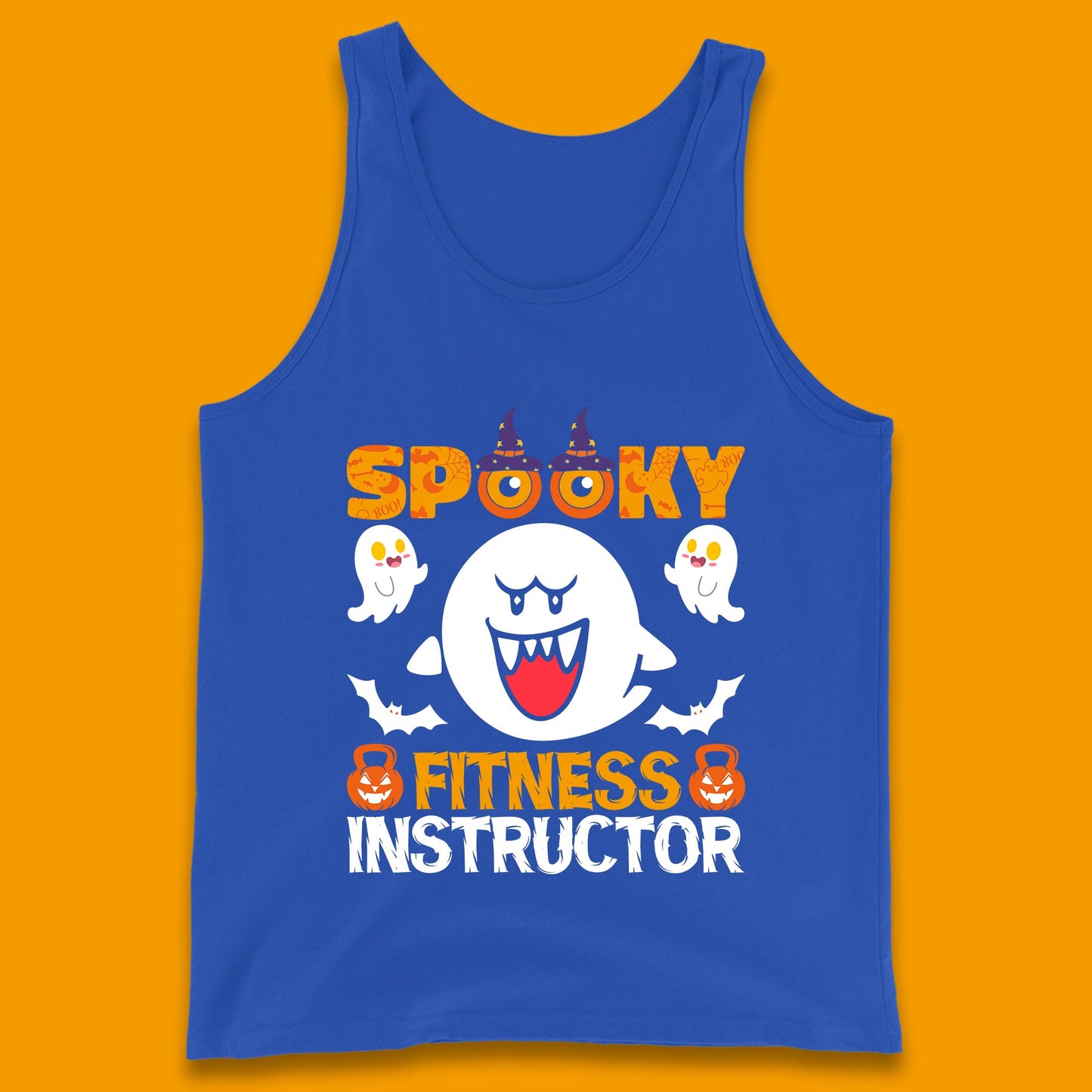 Halloween Spooky Fitness Instructor Super Mario Boo Halloween Costume Tank Top