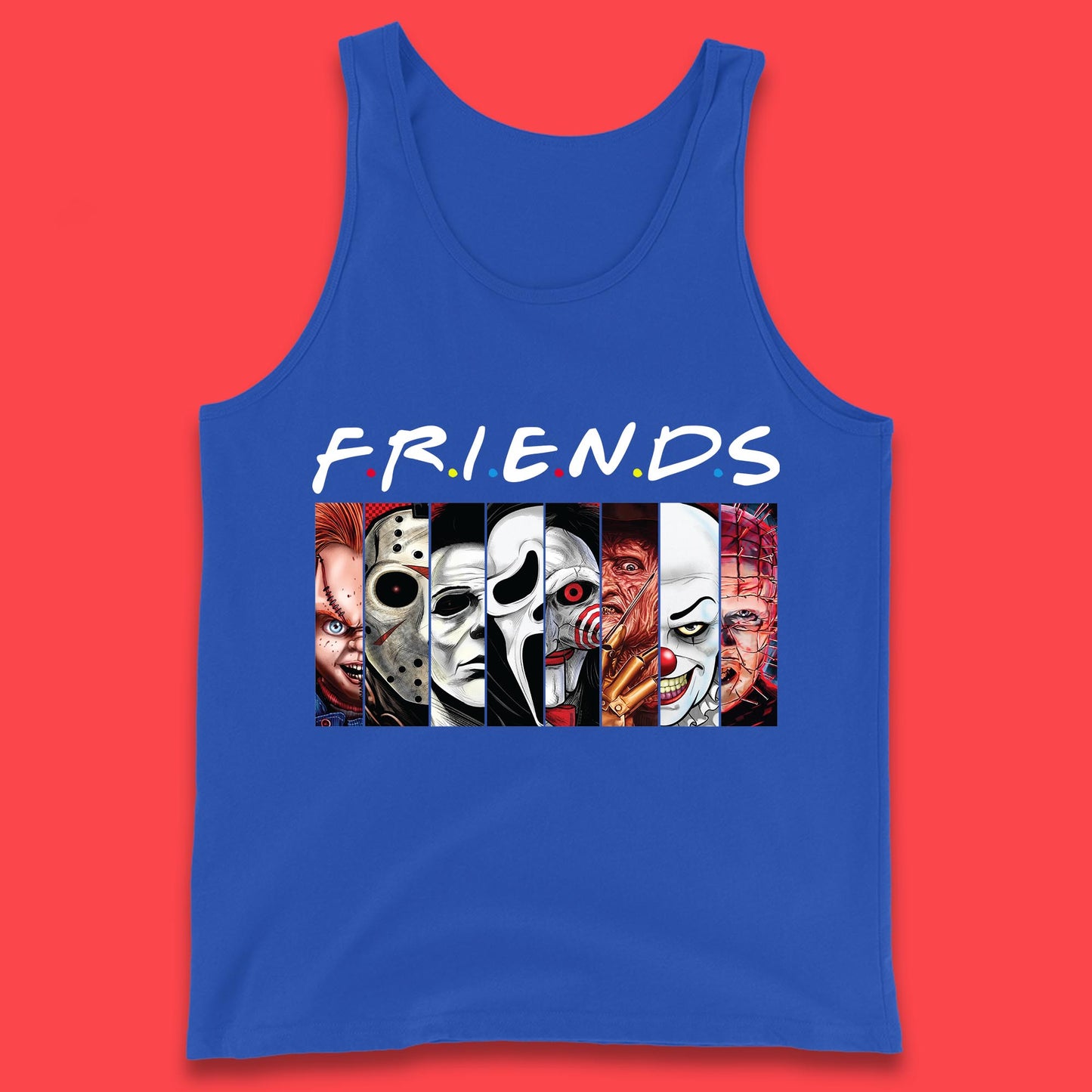 Halloween Friends Horror Movie Characters Killers Scary Friends Tank Top