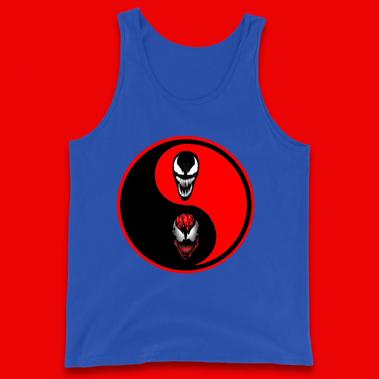 Marvel Comics Carnage And Venom Fictional Movie Character Anime Yin Yang Spoof Tank Top