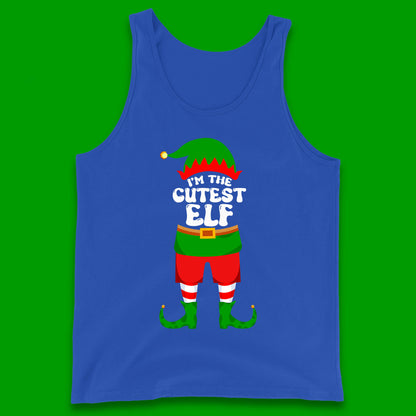 im the cutest elf christmas tank top
