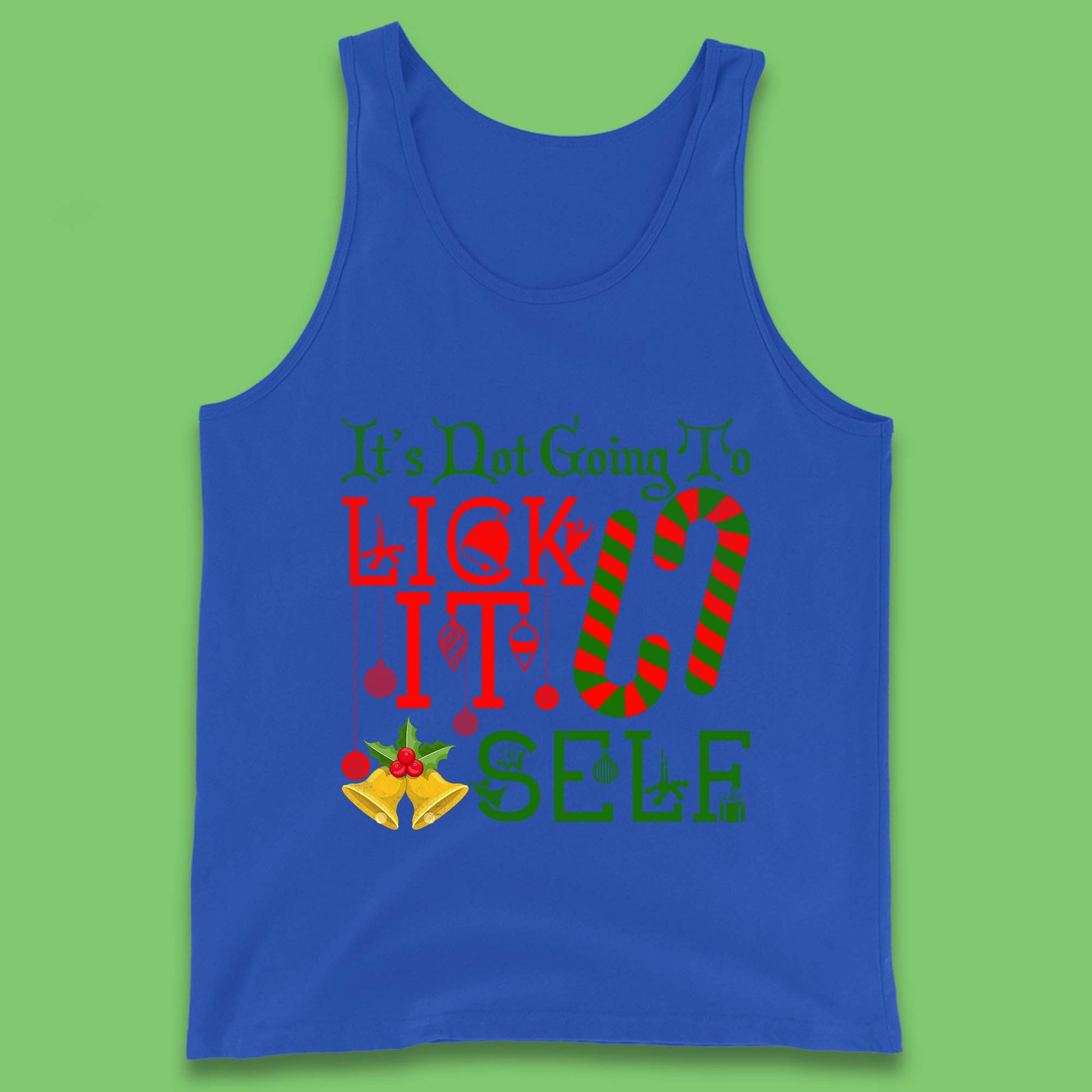 funny christmas candy cane tank top