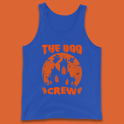 The Boo Crew Halloween Boo Squad Matching Costume Haunted House Horror Boo Ghost Tank Top