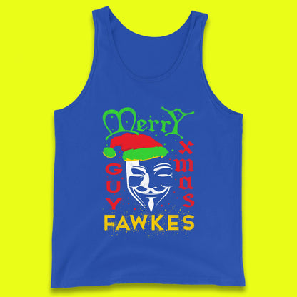 anonymous mask christmas tank top