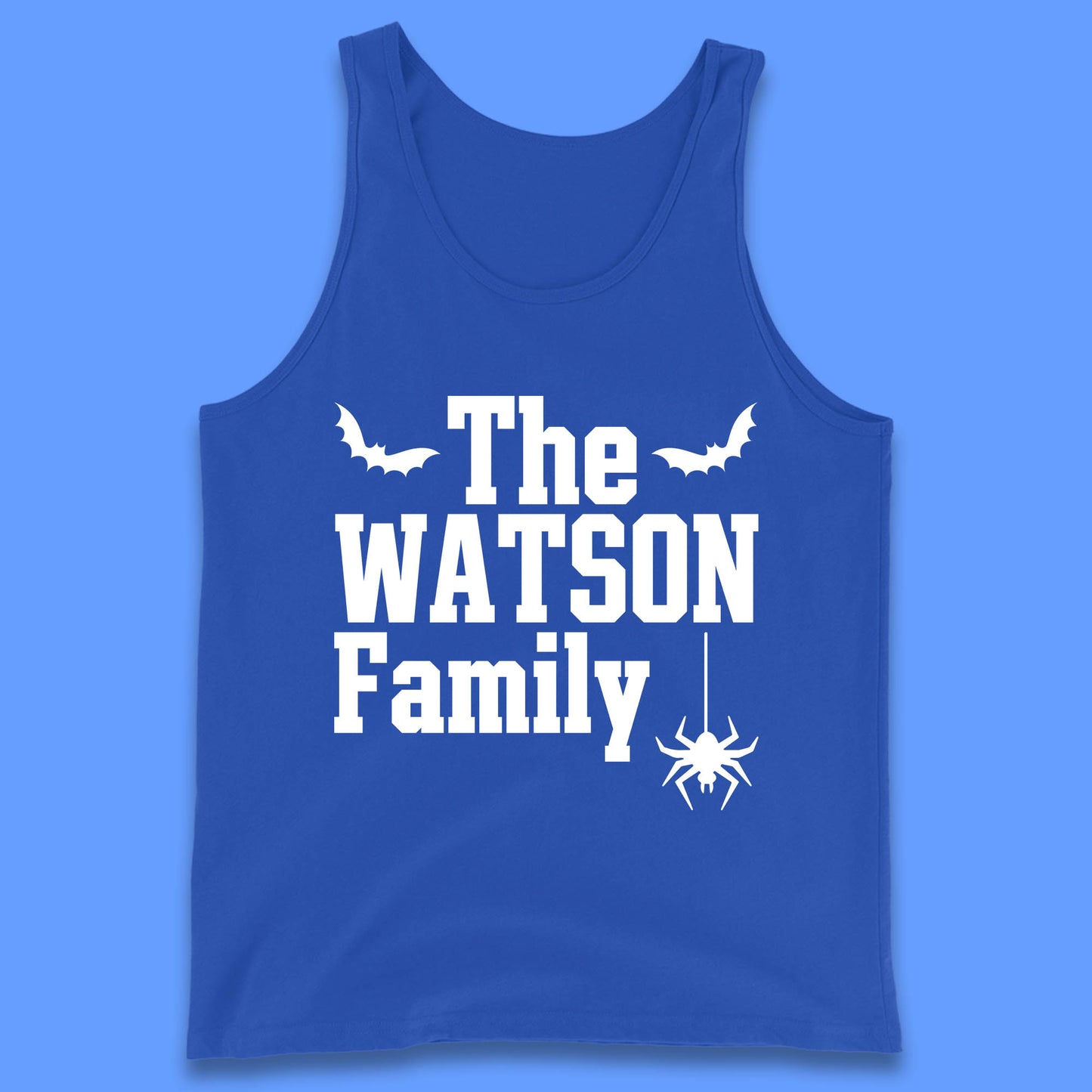 Personalised Halloween Family Your Name Horror Scary Spooky Matching Costume Tank Top