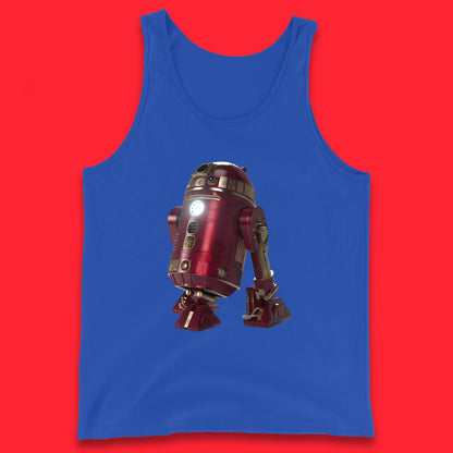 The Iron Man Spoof R2-D2 The Clone Wars Galaxy's Edge Trip R2D2 Ready To Rock Star Wars 46th Anniversary Tank Top