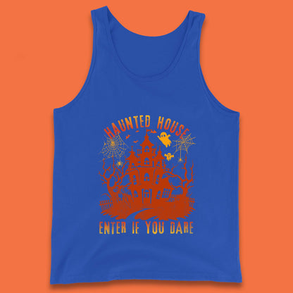 Haunted House Enter If You Dare Scary Halloween Nightmare House Spooky Season Halloween Party Tank Top