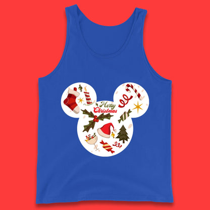 merry christmas disney mickey mouse head tank top