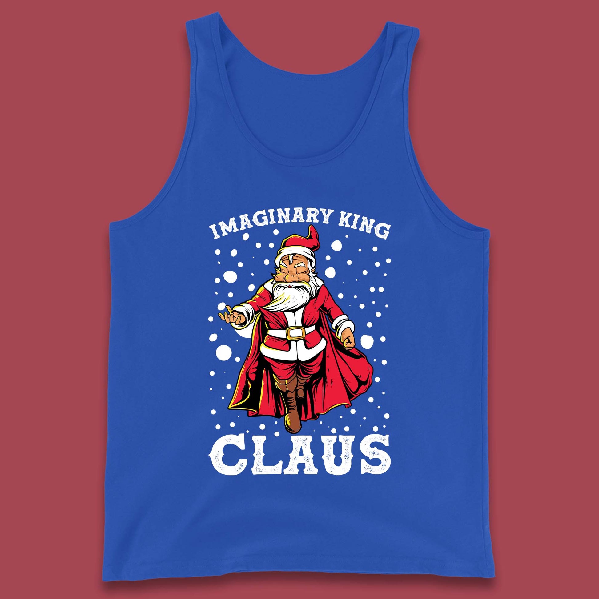 imaginary king santa christmas tank top
