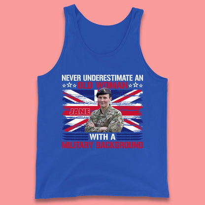 Personalised Never Underestimate An Old Woman Tank Top