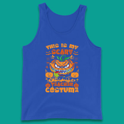 Halloween Teacher This Is My Scary Teacher Costume Back To School Teacher Appreciation Gift Tank Top