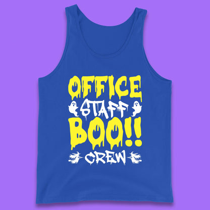 Office Staff Boo Crew Halloween Office Squad Boo Ghost Office Crew Tank Top