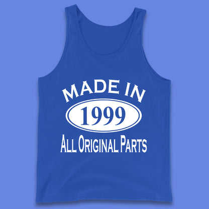 Made In 1999 All Original Parts Vintage Retro 24th Birthday Funny 24 Years Old Birthday Gift Tank Top