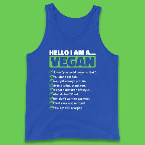 Hello I'm A Vegan Tank Top