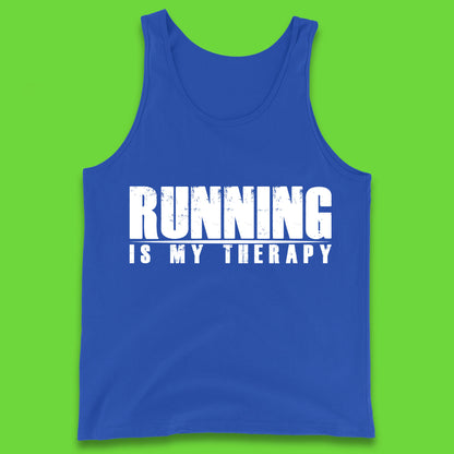 Running Is My Therapy Runner Running Lover Fitness Exercise  Running Therapy Tank Top