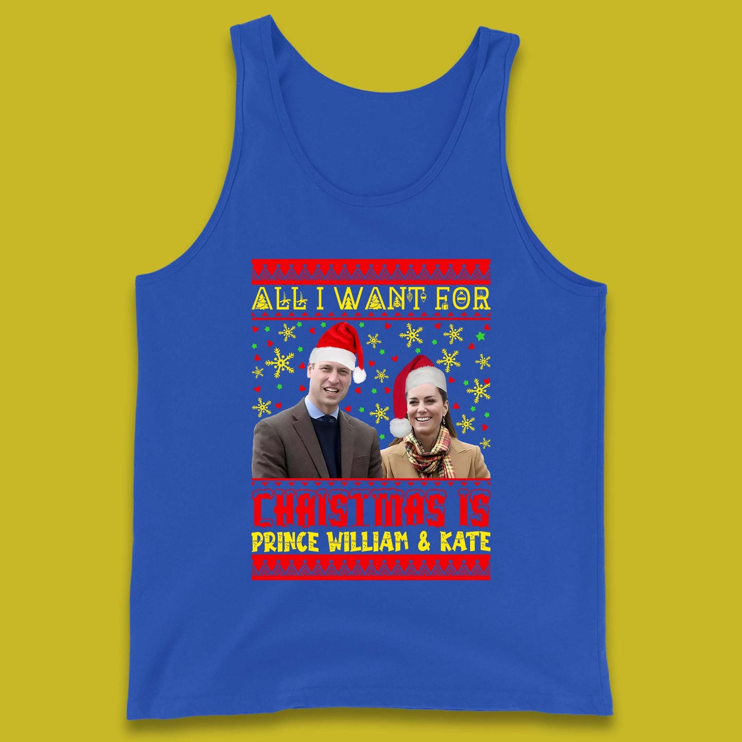 Prince William & Kate Christmas Tank Top