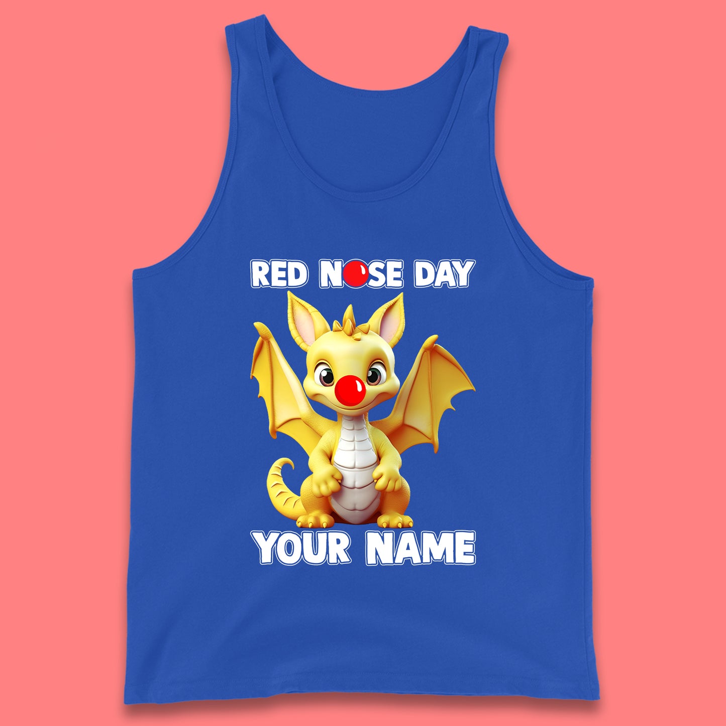 Personalised Dragon Red Nose Day Tank Top