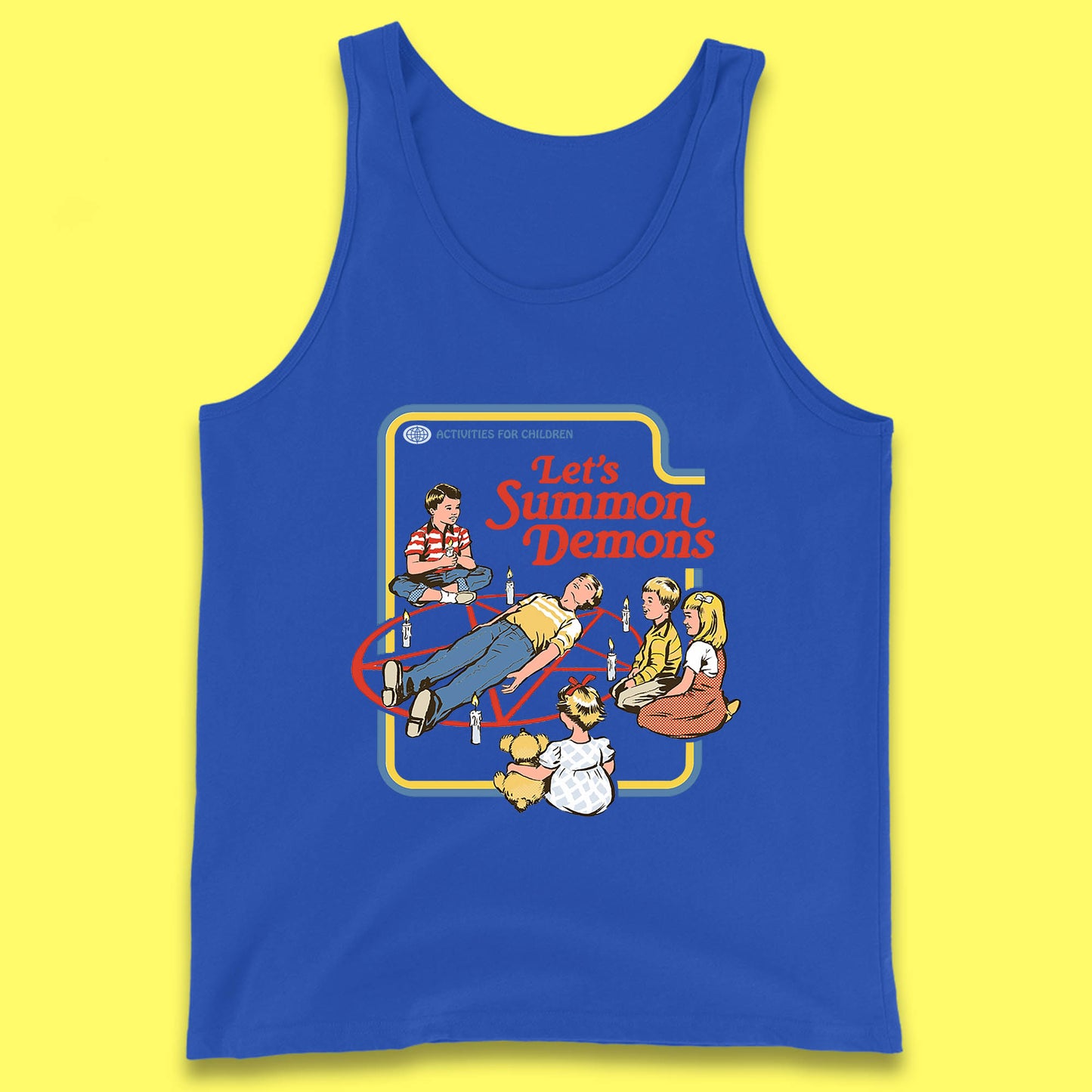 Let's Summon Demons Creepy Incantation Halloween Comic Funny Dark Humor Tank Top