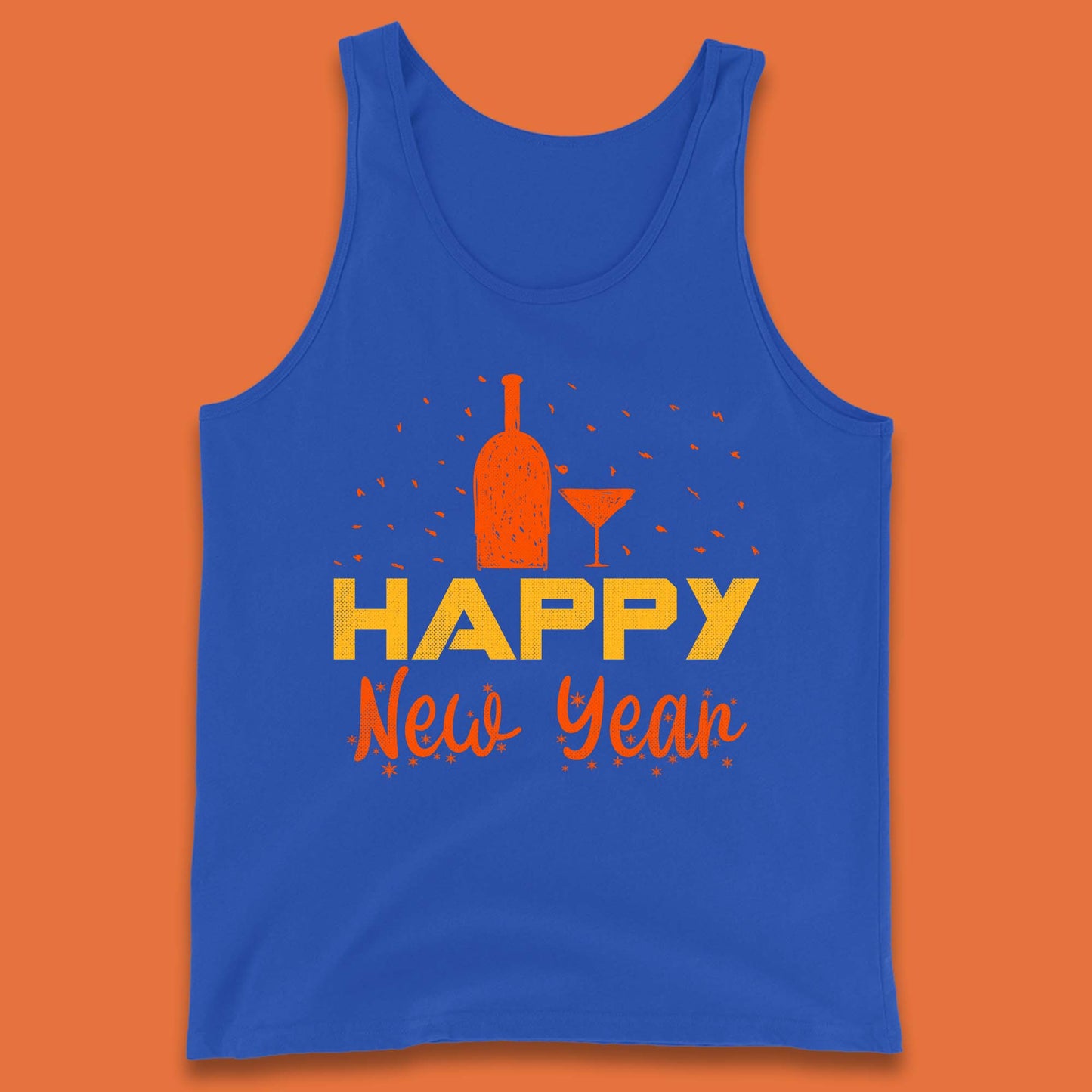 Happy New Year Wine Drinking Tank Top