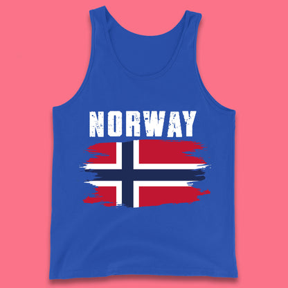 Distressed Norway Flag Kingdom Of Norway Patriotic Norwegian Flag Tank Top