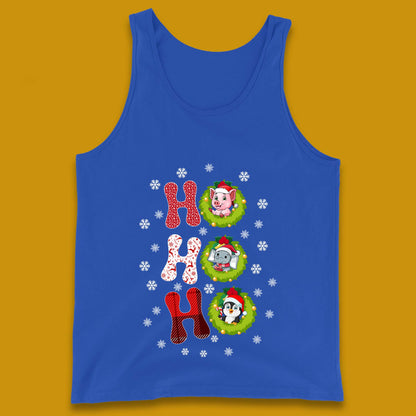 ho ho ho christmas animals tank top