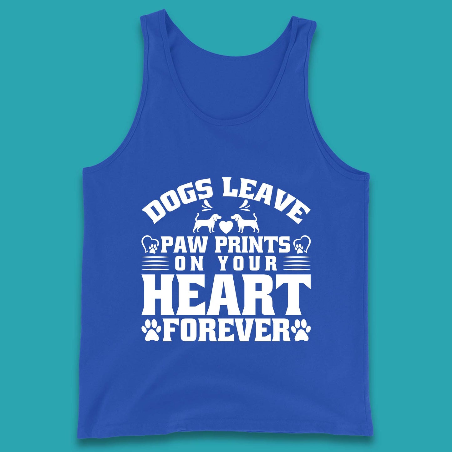 Dogs Leave Paw Print On Your Heart Forever Dog Paw Lovers Tank Top